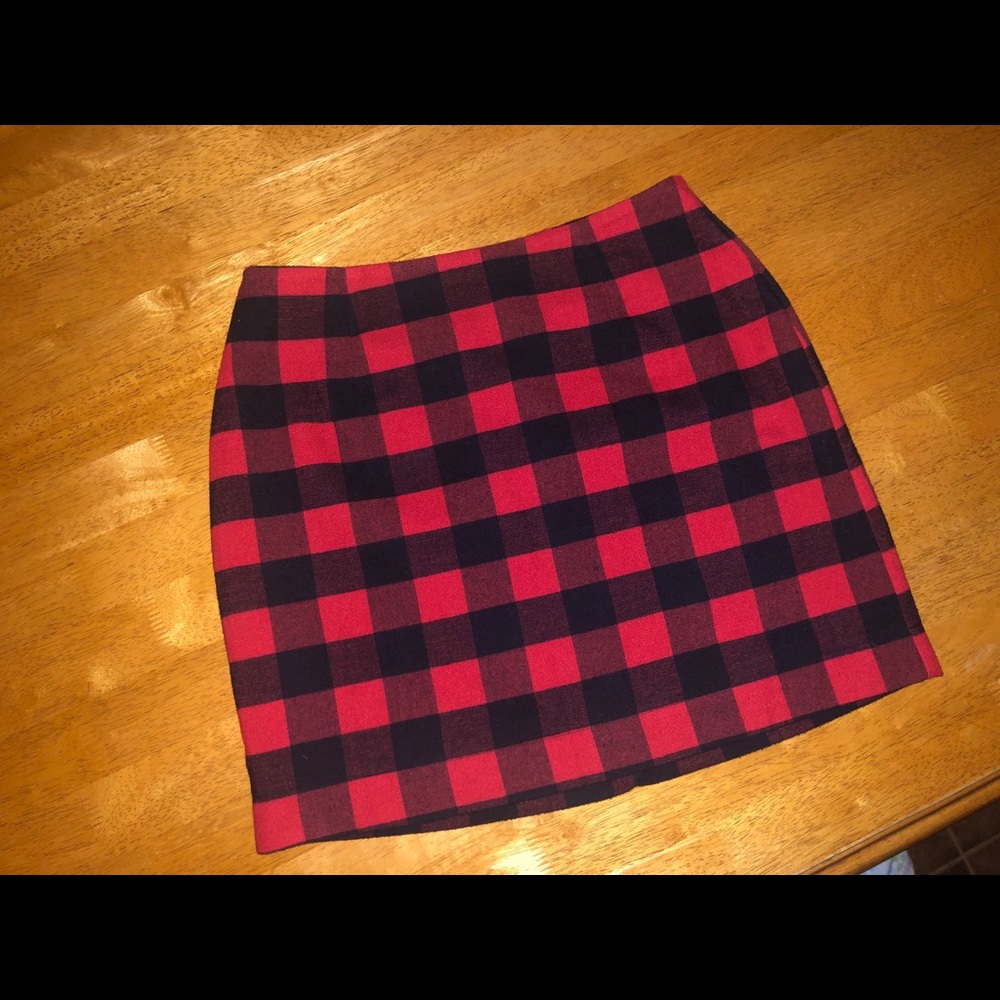 Checked/Plaid Flannel Skirt
